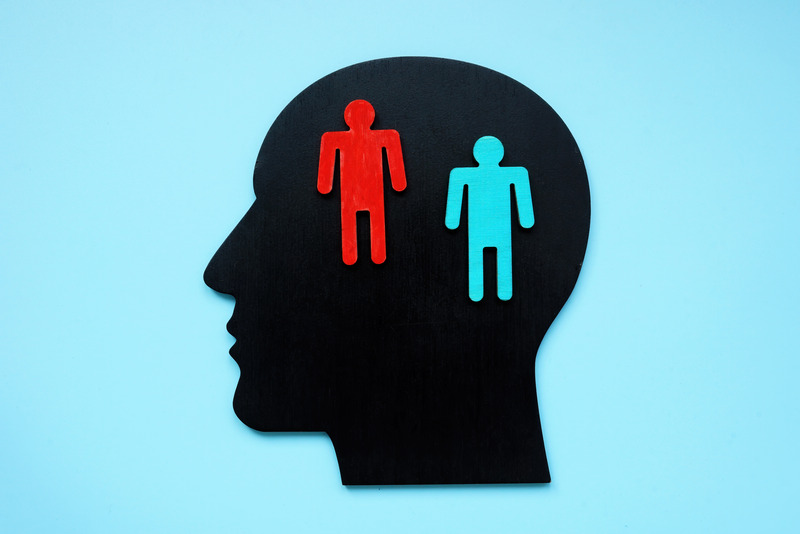 Koncept bipolarnog poremećaja u mozgu.