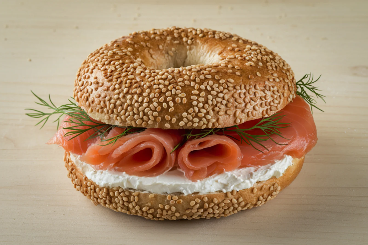 Sendvič s dimljenim lososom